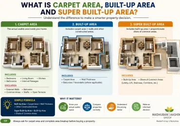 Carpet Area, Built-Up Area and Super Built-Up Area